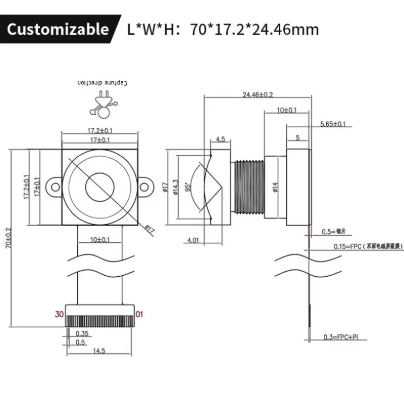 GOOD HD 1080p 120fps high-speed frame capture Head mounted action camera 2MP mipi LVDS HDR IMX290 starlight camera module
GOOD HD 1080p 120fps high-speed frame capture Head mounted action camera 2MP mipi LVDS HDR IMX290 starlight camera module