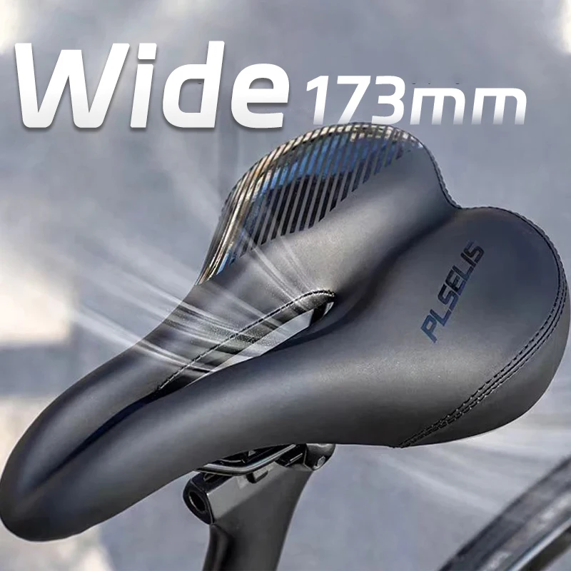 PLSELIS 173mm Wide Bicycle Saddle Shock Absorbing Hollow Soft Large Ergonomic Comfortable Seat Cushion for MTB Folding Bike
PLSELIS 173mm Wide Bicycle Saddle Shock Absorbing Hollow Soft Large Ergonomic Comfortable Seat Cushion for MTB Folding Bike