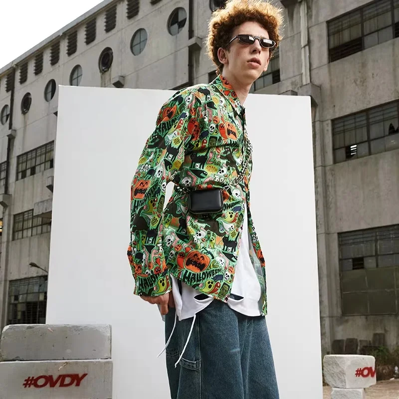 Halloween Party Shirt Men's Casual Style Long Sleeve Polyester Fiber Cool Sensation Print Back Cartoon Animation Design
Halloween Party Shirt Men's Casual Style Long Sleeve Polyester Fiber Cool Sensation Print Back Cartoon Animation Design