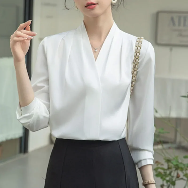 Fashion Long Sleeve V-Neck Women Blouse White Blouse Shirt Women Tops Blouses Shirts Blusas Para Mujer Camisas Blusa Blusas N304
Fashion Long Sleeve V-Neck Women Blouse White Blouse Shirt Women Tops Blouses Shirts Blusas Para Mujer Camisas Blusa Blusas N304