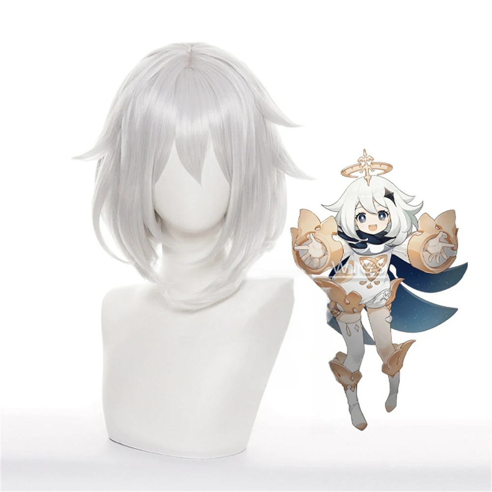 Paimon Cosplay Wig Silver White Short Heat Resistant Synthetic Anime Wigs + Wig Cap
Paimon Cosplay Wig Silver White Short Heat Resistant Synthetic Anime Wigs + Wig Cap