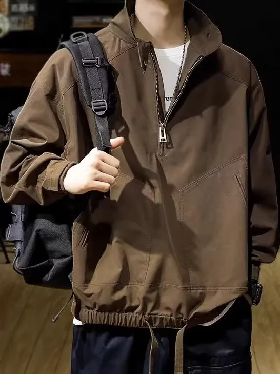 Мужская демисезонная куртка-худи на молнии в стиле ретро, американская рабочая одежда, ветрозащитная повседневная модная брендовая верхняя одежда
Мужская демисезонная куртка-худи на молнии в стиле ретро, американская рабочая одежда, ветрозащитная повседневная модная брендовая верхняя одежда