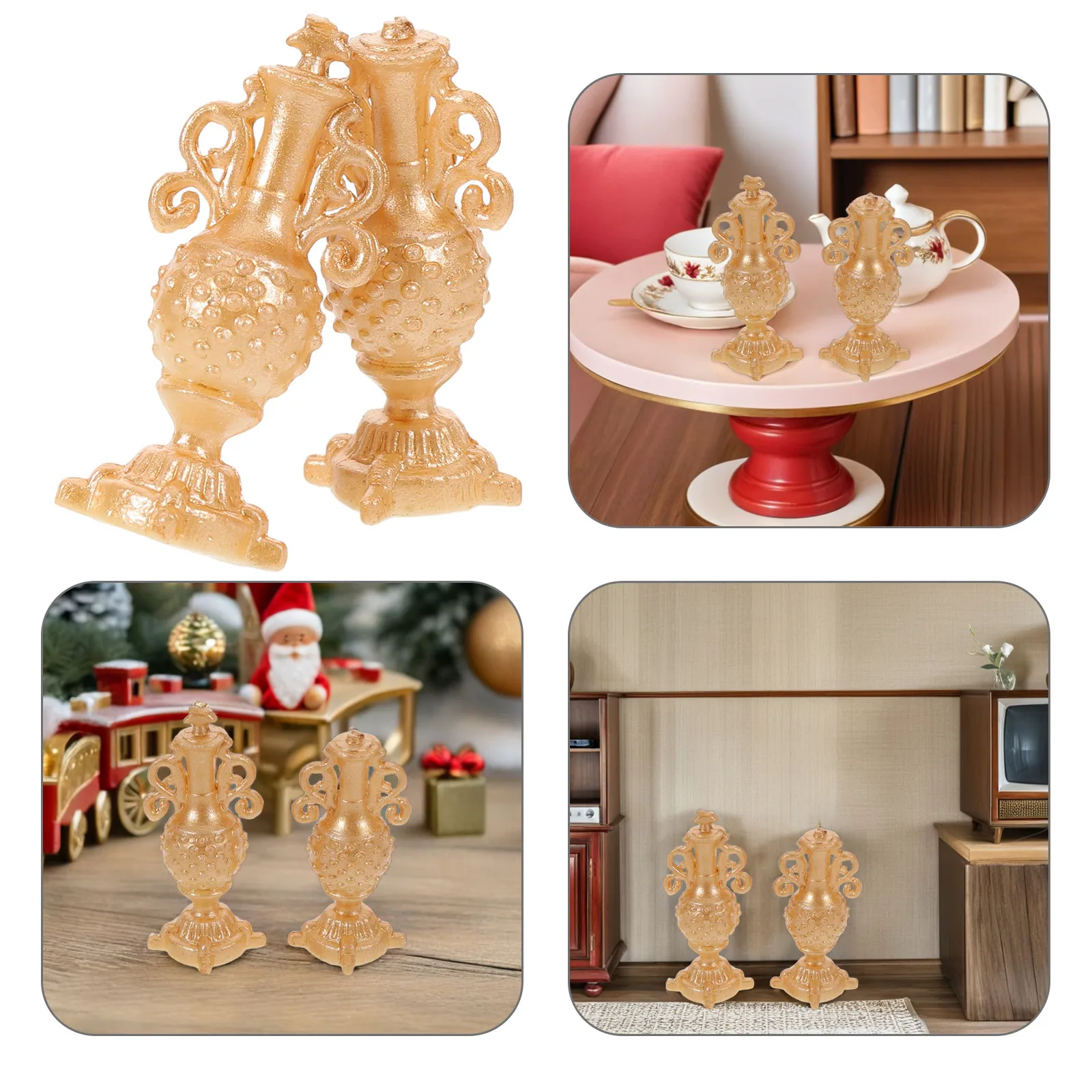 6Pcs Miniature Gold Bottle Vase European Inspired Detailed Craftsmanship for Dollhouse Table Decor Holiday Christmas Tiny Scene
6Pcs Miniature Gold Bottle Vase European Inspired Detailed Craftsmanship for Dollhouse Table Decor Holiday Christmas Tiny Scene