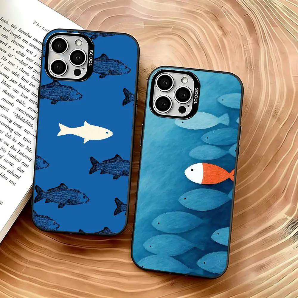 Small fish Phone Case For iPhone 17,16,15,14,13,12,11 Plus,Pro Max,XS,Colorful Silver Black Cover
Small fish Phone Case For iPhone 17,16,15,14,13,12,11 Plus,Pro Max,XS,Colorful Silver Black Cover