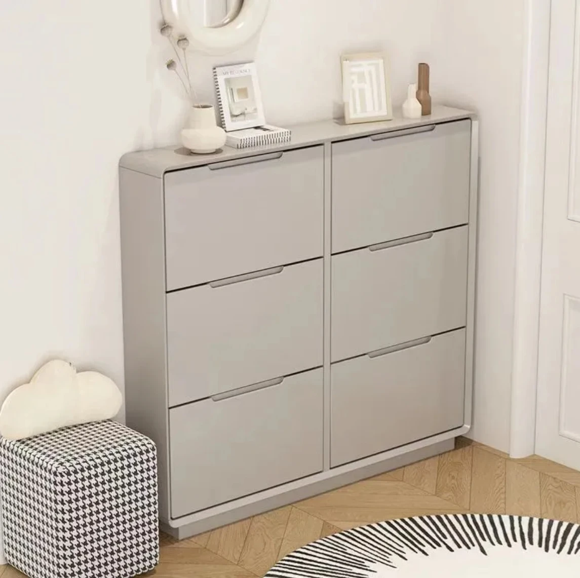 Solid Wood Extremely Narrow Ultra-thin Entrance Porch Entrance Shoe Cabinet Against the Wall Large Capacity Shoe Rack
Solid Wood Extremely Narrow Ultra-thin Entrance Porch Entrance Shoe Cabinet Against the Wall Large Capacity Shoe Rack
