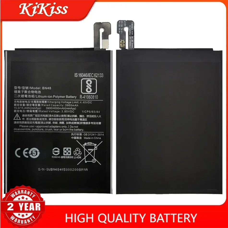 Battery BN48 Rechargeable Battery 4000mAh For Xiaomi redmi Note 6 Pro (Note6 Pro, Note 6Pro, Note6Pro ) BN 48 BN-48
Battery BN48 Rechargeable Battery 4000mAh For Xiaomi redmi Note 6 Pro (Note6 Pro, Note 6Pro, Note6Pro ) BN 48 BN-48
