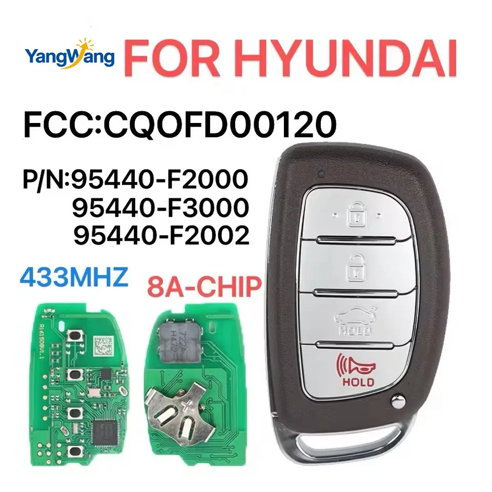 YangWang For Hyundai Elantra 2016-2019 95440-F2000/F3000, 2019-2020 95440-F2002,FCC:CQOFD00120 433MHZ ID:8A-CHIP
YangWang For Hyundai Elantra 2016-2019 95440-F2000/F3000, 2019-2020 95440-F2002,FCC:CQOFD00120 433MHZ ID:8A-CHIP