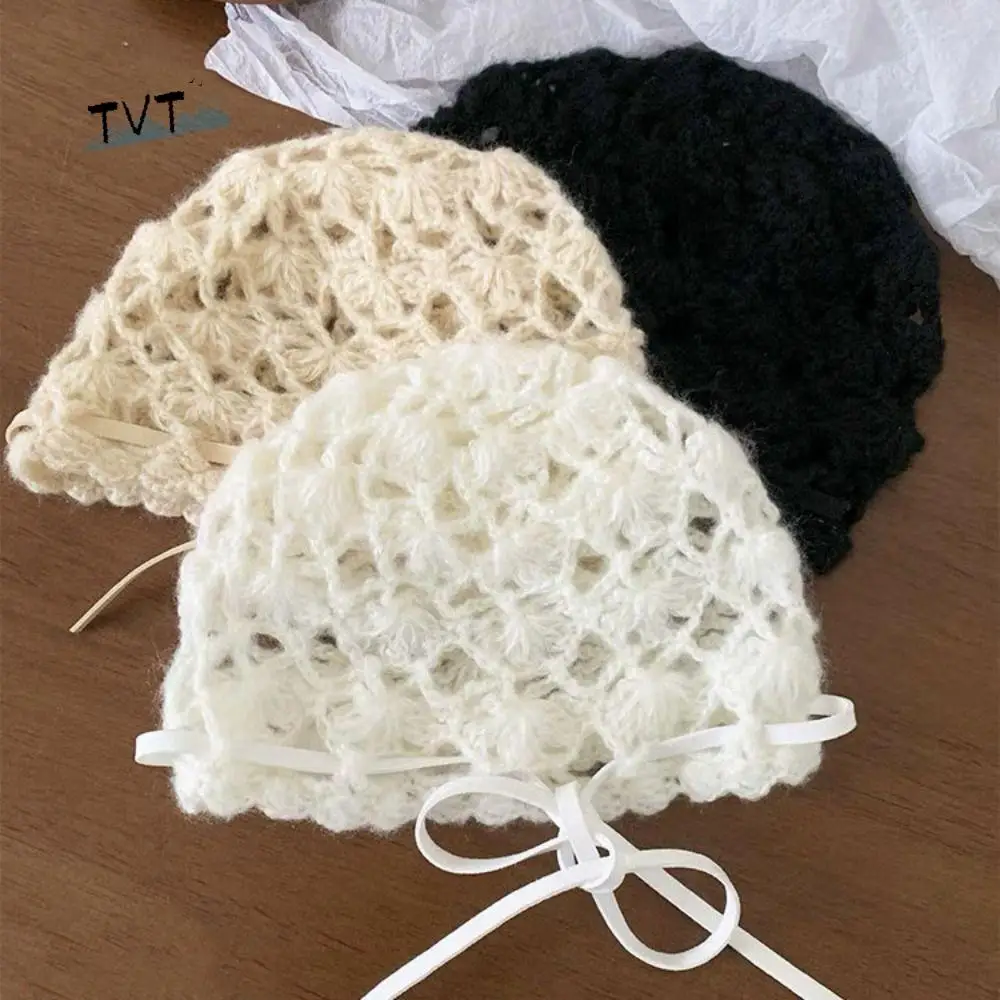 Cute Bow Crochet Hollow Knitted Hat Bohemian Style Strapped Ethnic Style Hat Hollow Out Korean Weave Cap Ladies
Cute Bow Crochet Hollow Knitted Hat Bohemian Style Strapped Ethnic Style Hat Hollow Out Korean Weave Cap Ladies