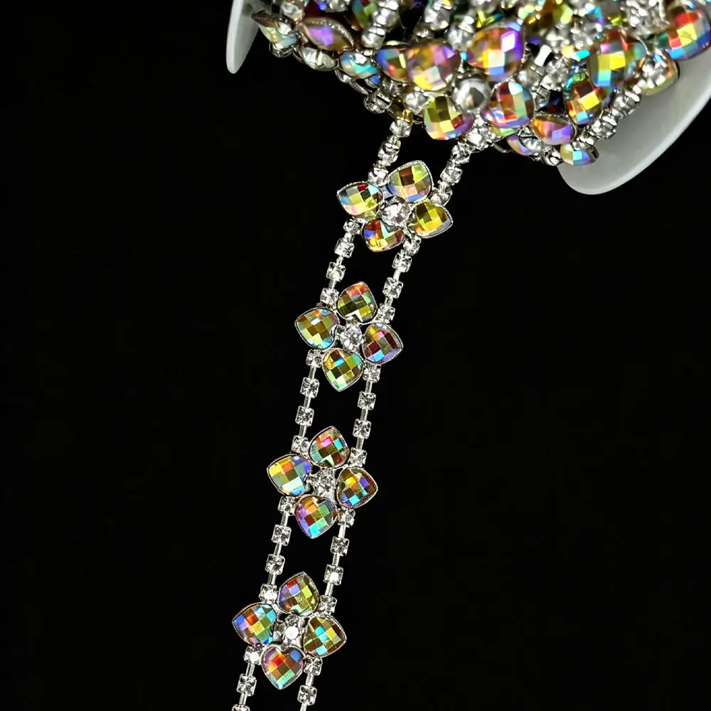 5Yards Rhinestone Chain Trim Crystal Diamond Accessories DIY Craft Shining Diamond Bag Gift Party Decoration Ribbon
5Yards Rhinestone Chain Trim Crystal Diamond Accessories DIY Craft Shining Diamond Bag Gift Party Decoration Ribbon