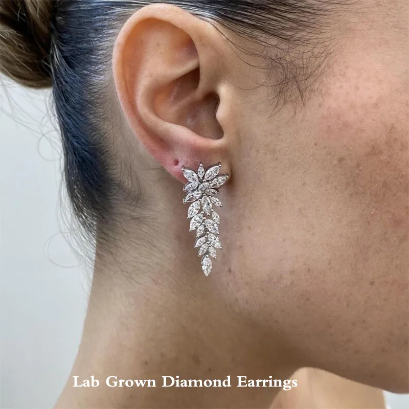 5.7CTW DEF-VS VVS Marquise Cut CVD HPHT Lab Grown Diamonds Earrings Platinum 950 Elegant Design Diamond Earrings Sparkly Gift
5.7CTW DEF-VS VVS Marquise Cut CVD HPHT Lab Grown Diamonds Earrings Platinum 950 Elegant Design Diamond Earrings Sparkly Gift