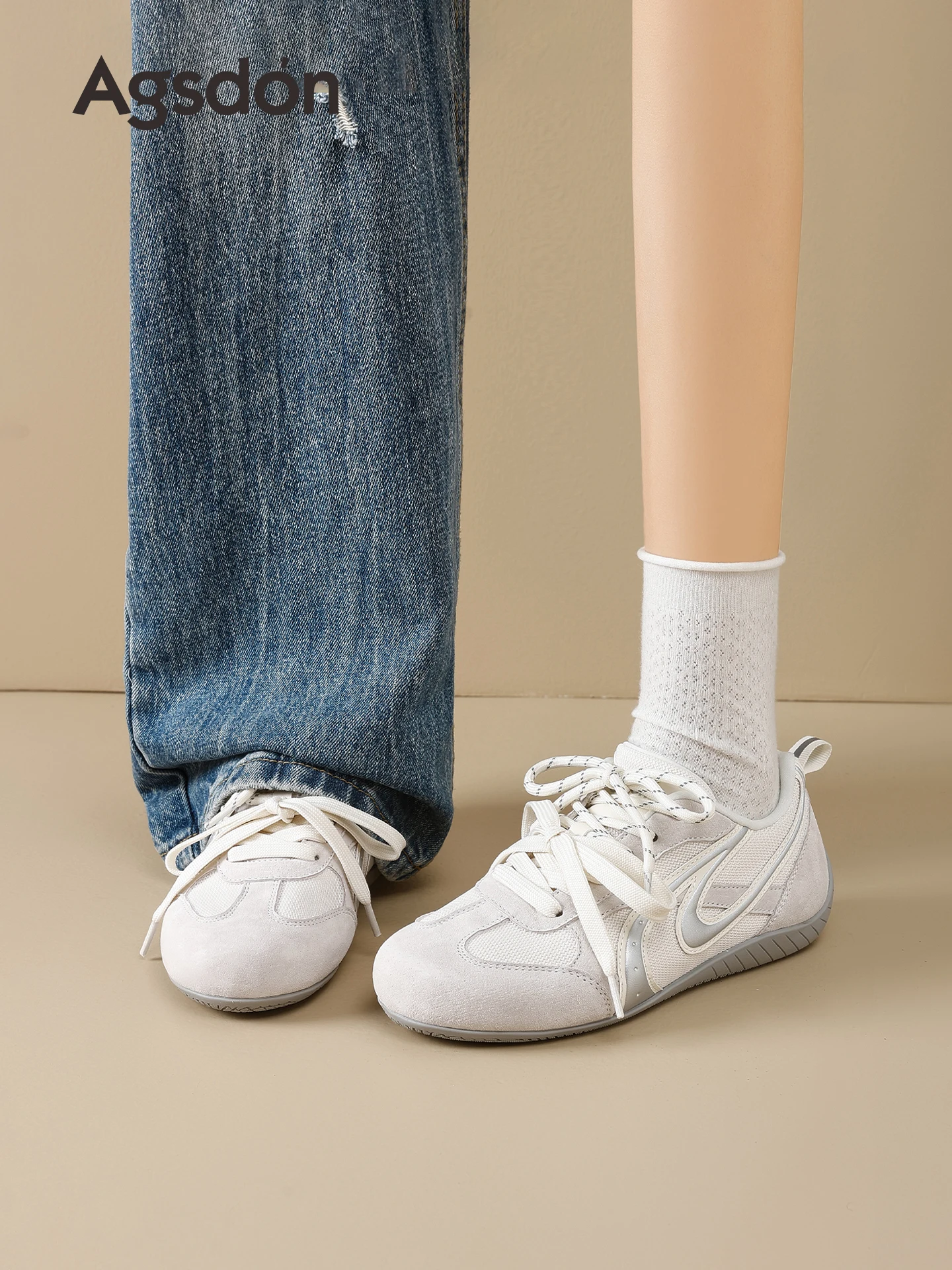 Agsdon Ballet Dequn Shoes Women's Summer Autumn 2026 New Style Breathable Casual Low Top Sneakers round Toe Flat Bottom Rubbe...
Agsdon Ballet Dequn Shoes Women's Summer Autumn 2026 New Style Breathable Casual Low Top Sneakers round Toe Flat Bottom Rubbe...