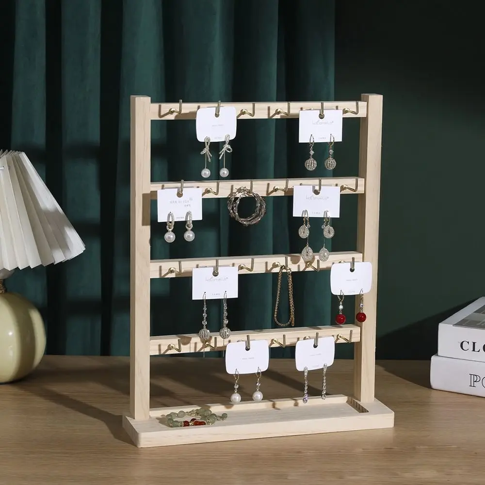 Showcase Wooden Necklaces Easel with Hooks Solid Wood Jewelry Collection Rack Removable Jewelry Hanger
Showcase Wooden Necklaces Easel with Hooks Solid Wood Jewelry Collection Rack Removable Jewelry Hanger