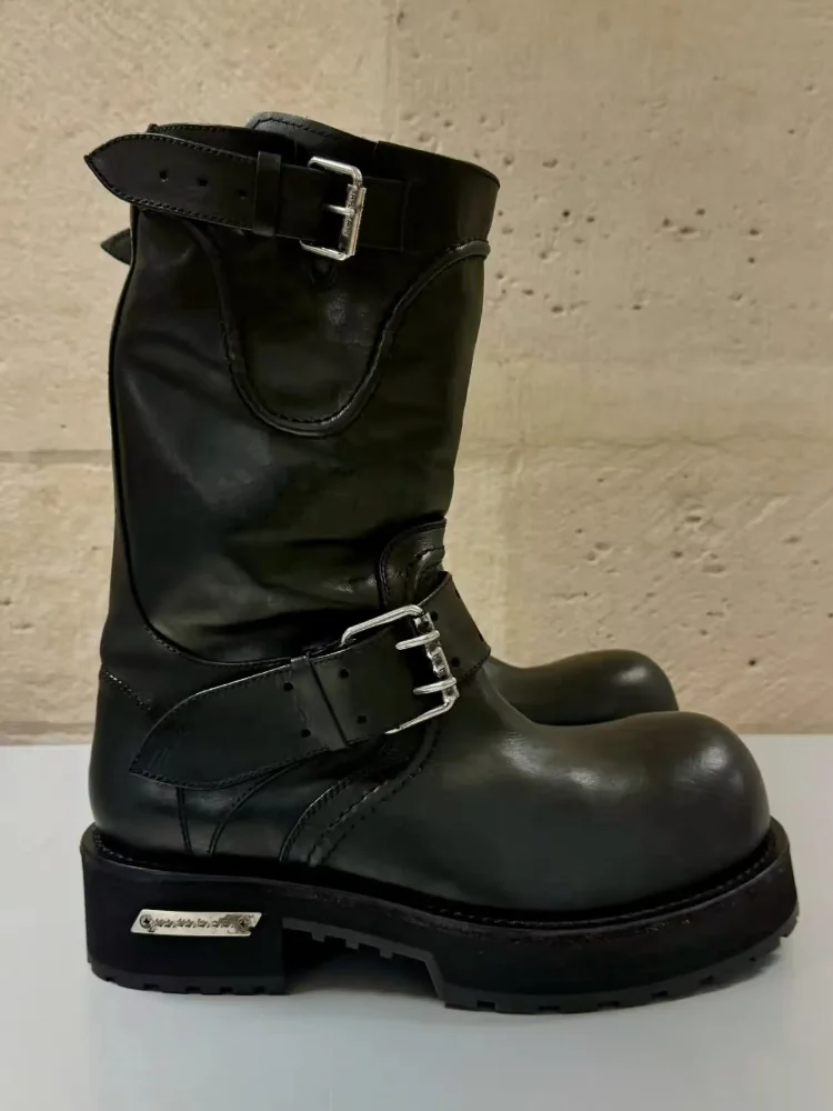 Bla Leather Belt Decorated Faion Boots Men's Briti Sle Vintage Work Boots Casual oes ort Boots Metal Element roun...
Bla Leather Belt Decorated Faion Boots Men's Briti Sle Vintage Work Boots Casual oes ort Boots Metal Element roun...