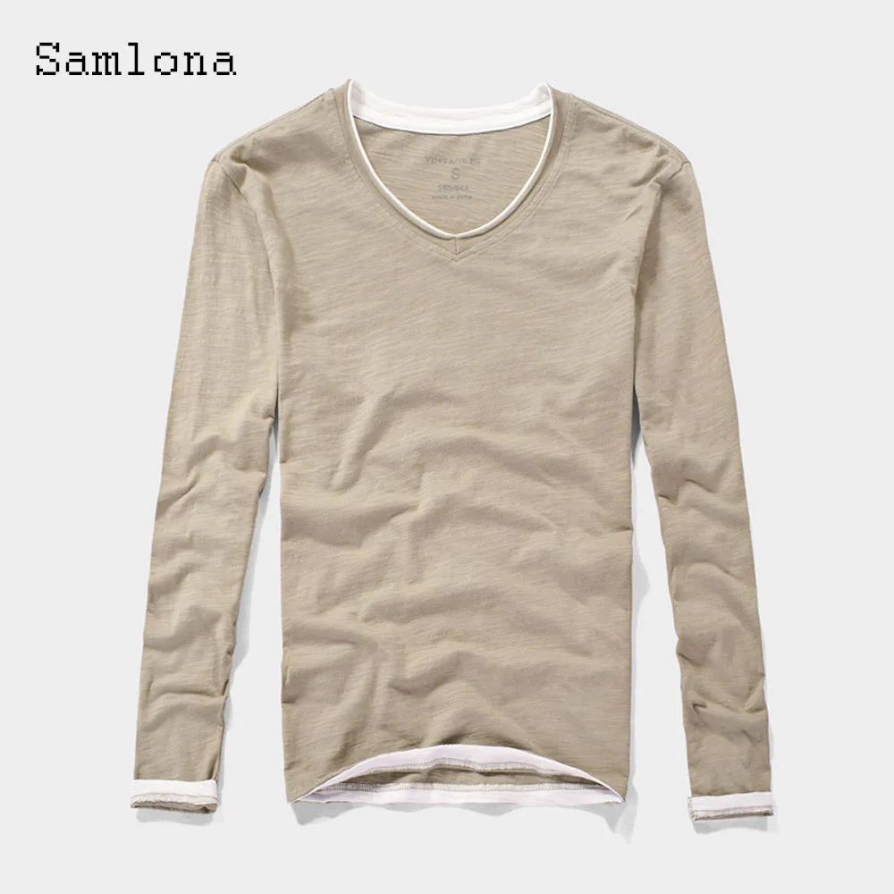 Men Casual Cotton Tops Long-sleeved Basic T-shirt 2024 New Autumn Casual Soft Pullovers Mens Simple Tees Shirt Khaki White
Men Casual Cotton Tops Long-sleeved Basic T-shirt 2024 New Autumn Casual Soft Pullovers Mens Simple Tees Shirt Khaki White