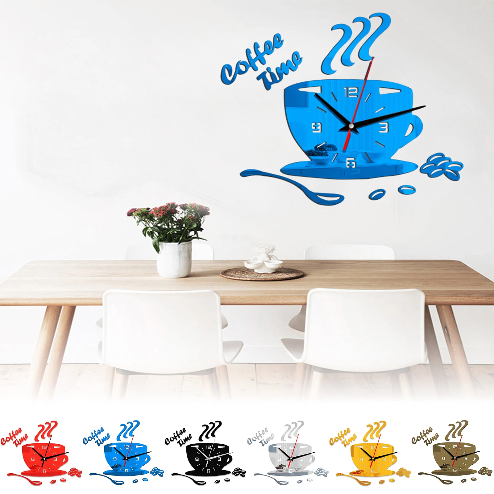 Coffee Cup Shaped Wall Clocks Decorative Wall Clock Kitchen Decor Battery Operated DIY Acrylic Mirror Clock Home Office Decor
Coffee Cup Shaped Wall Clocks Decorative Wall Clock Kitchen Decor Battery Operated DIY Acrylic Mirror Clock Home Office Decor