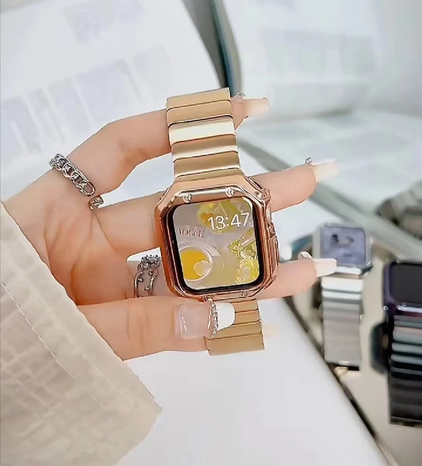 Metal Strap for Apple Watch band 44mm 40mm 45mm 41mm 42mm/38mm Stainless Steel Butterfly belt Bracelet iWatch serie 3 4 5 6 se 7
Metal Strap for Apple Watch band 44mm 40mm 45mm 41mm 42mm/38mm Stainless Steel Butterfly belt Bracelet iWatch serie 3 4 5 6 se 7