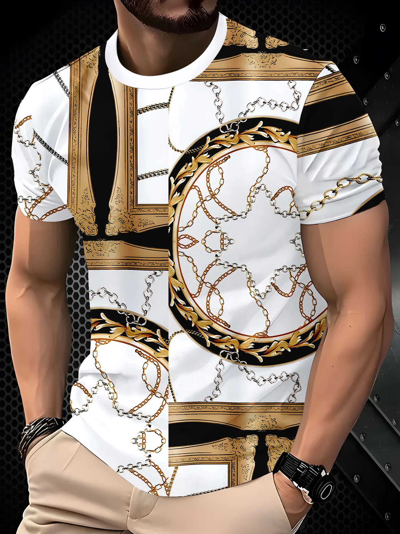 Men's 3D Digital Printed Casual T-Shirt, Fashionable and Breathable Top
Men's 3D Digital Printed Casual T-Shirt, Fashionable and Breathable Top