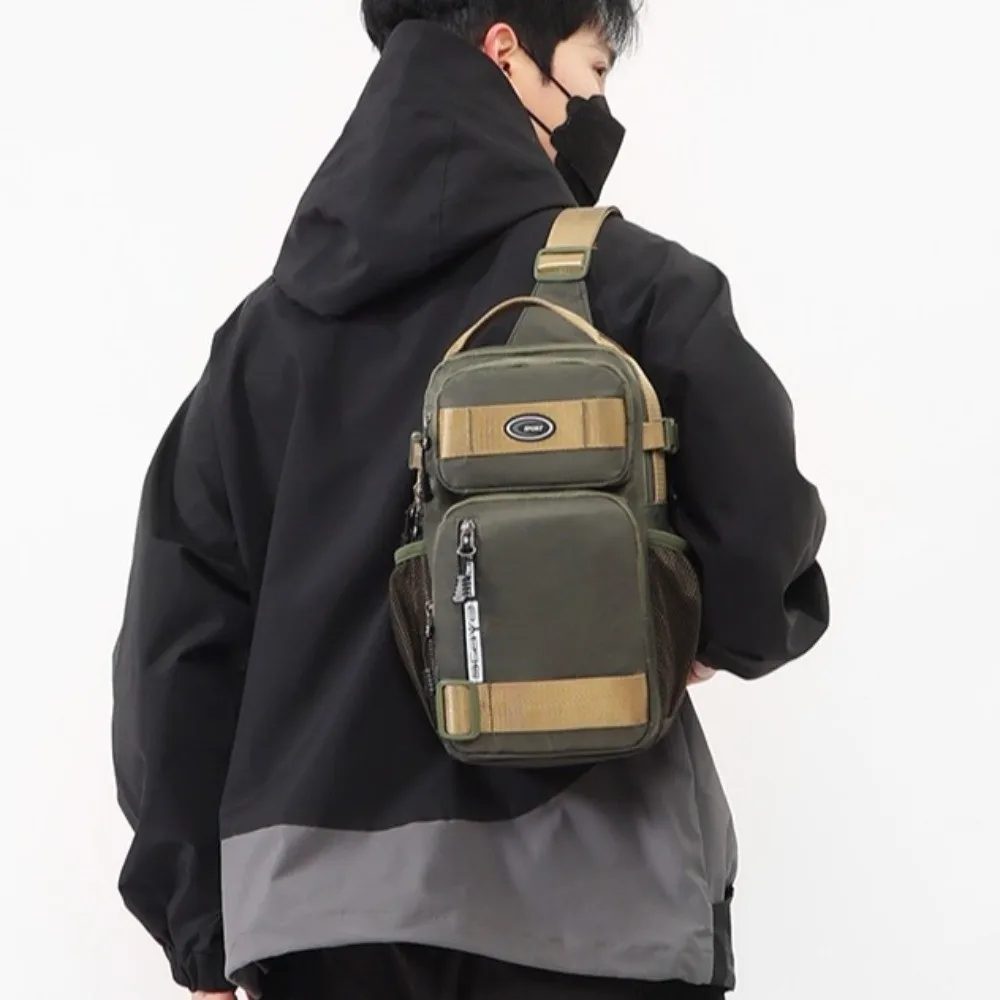 Oxford Cloth Men Chest Bag Large Capacity Waterproof Sports Message Bag Multifunction Zipper Shoulder Crossbody Bag Outdoor 
Oxford Cloth Men Chest Bag Large Capacity Waterproof Sports Message Bag Multifunction Zipper Shoulder Crossbody Bag Outdoor