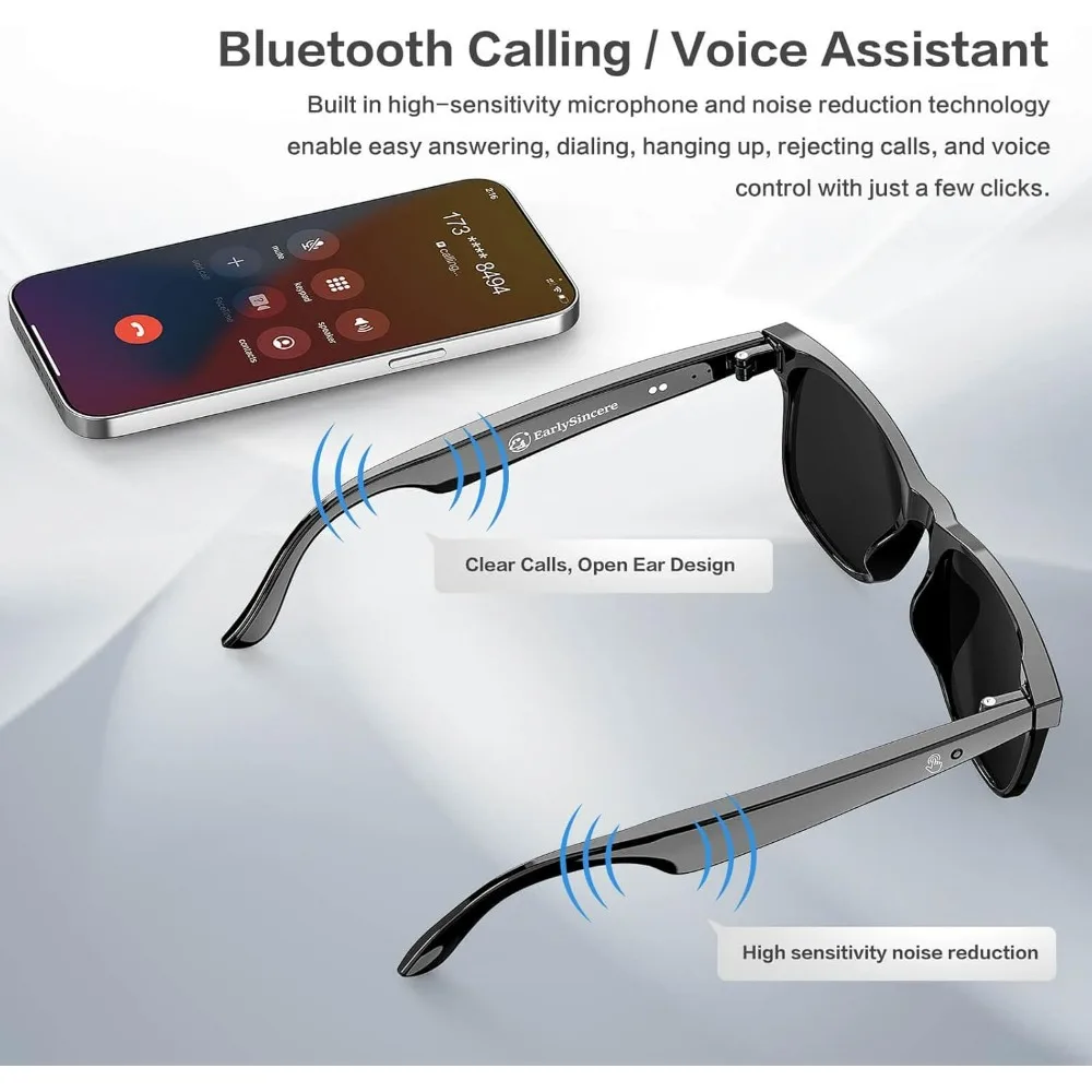   Умные солнцезащитные очки унисекс с Bluetooth   AI Translation 50H Батарея УФ-защита и голосовое управление для езды на велосипеде/на открытом воздухе iOS/Android 
  Умные солнцезащитные очки унисекс с Bluetooth   AI Translation 50H Батарея УФ-защита и голосовое управление для езды на велосипеде/на открытом воздухе iOS/Android