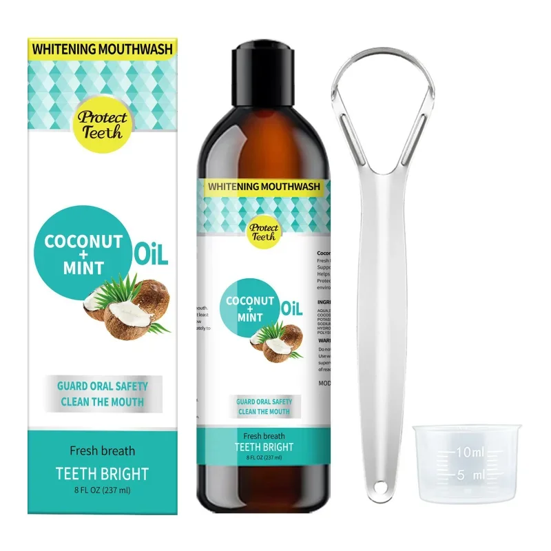 Coconut oil mouthwash for cleaning oral beauty, braces, and tongue scraping tool set
Coconut oil mouthwash for cleaning oral beauty, braces, and tongue scraping tool set
