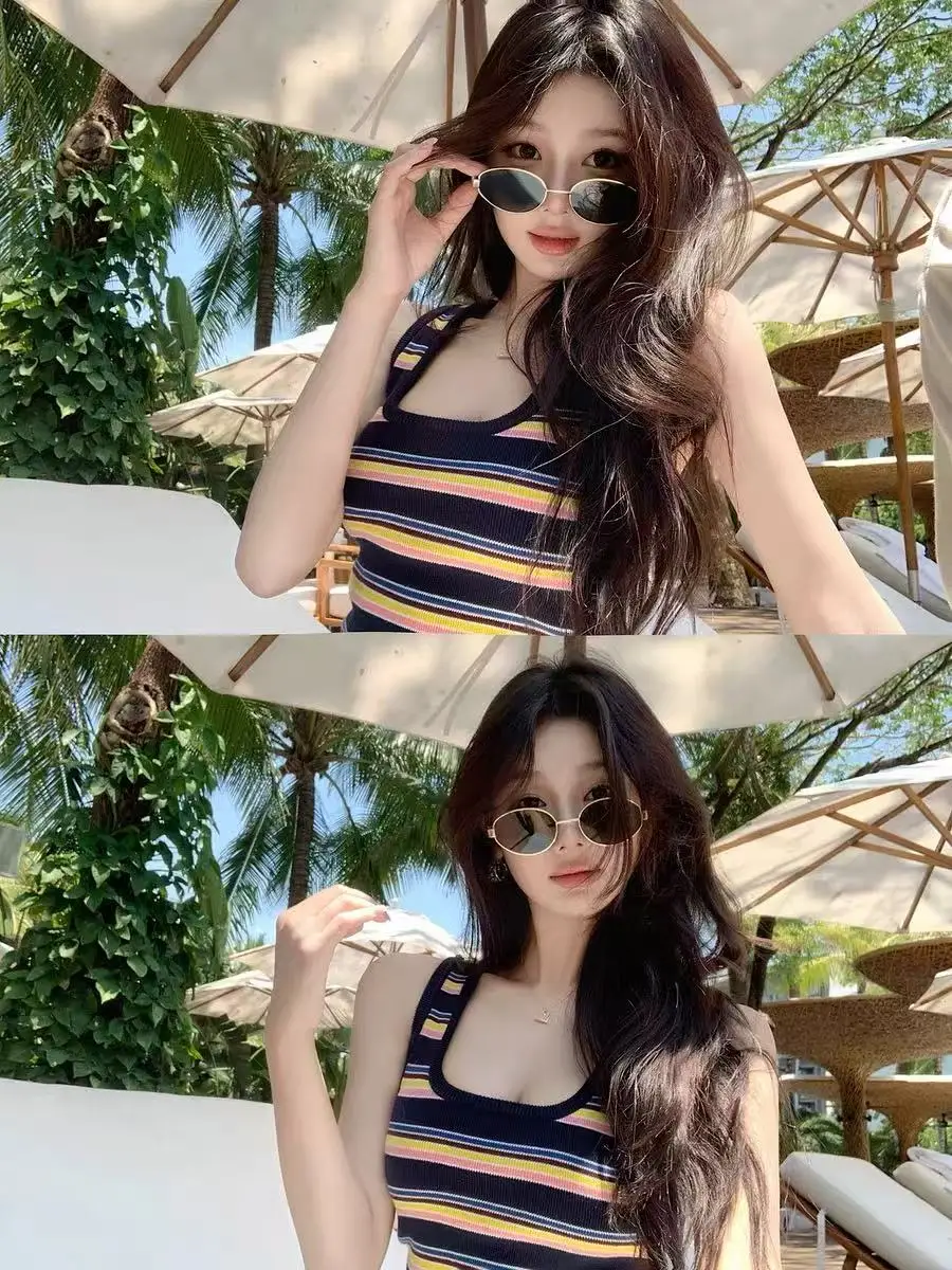 Multicolored Striped Sleeveless Dress For Women High Quality U-Neck Sheath Knitted Dresses Female Summer 2025 New N731
Multicolored Striped Sleeveless Dress For Women High Quality U-Neck Sheath Knitted Dresses Female Summer 2025 New N731