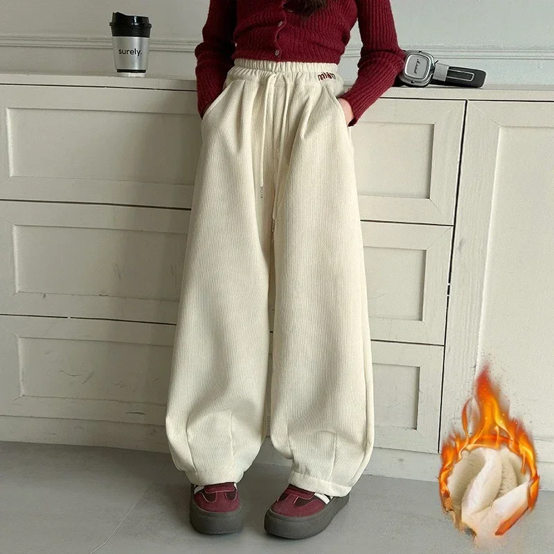 Girls Casual Pants Winter Fleece Thick Warm Corduroy Wide Leg Pants 10 12 14 Year Solid All-match Kids Trousers Children Clothes
Girls Casual Pants Winter Fleece Thick Warm Corduroy Wide Leg Pants 10 12 14 Year Solid All-match Kids Trousers Children Clothes
