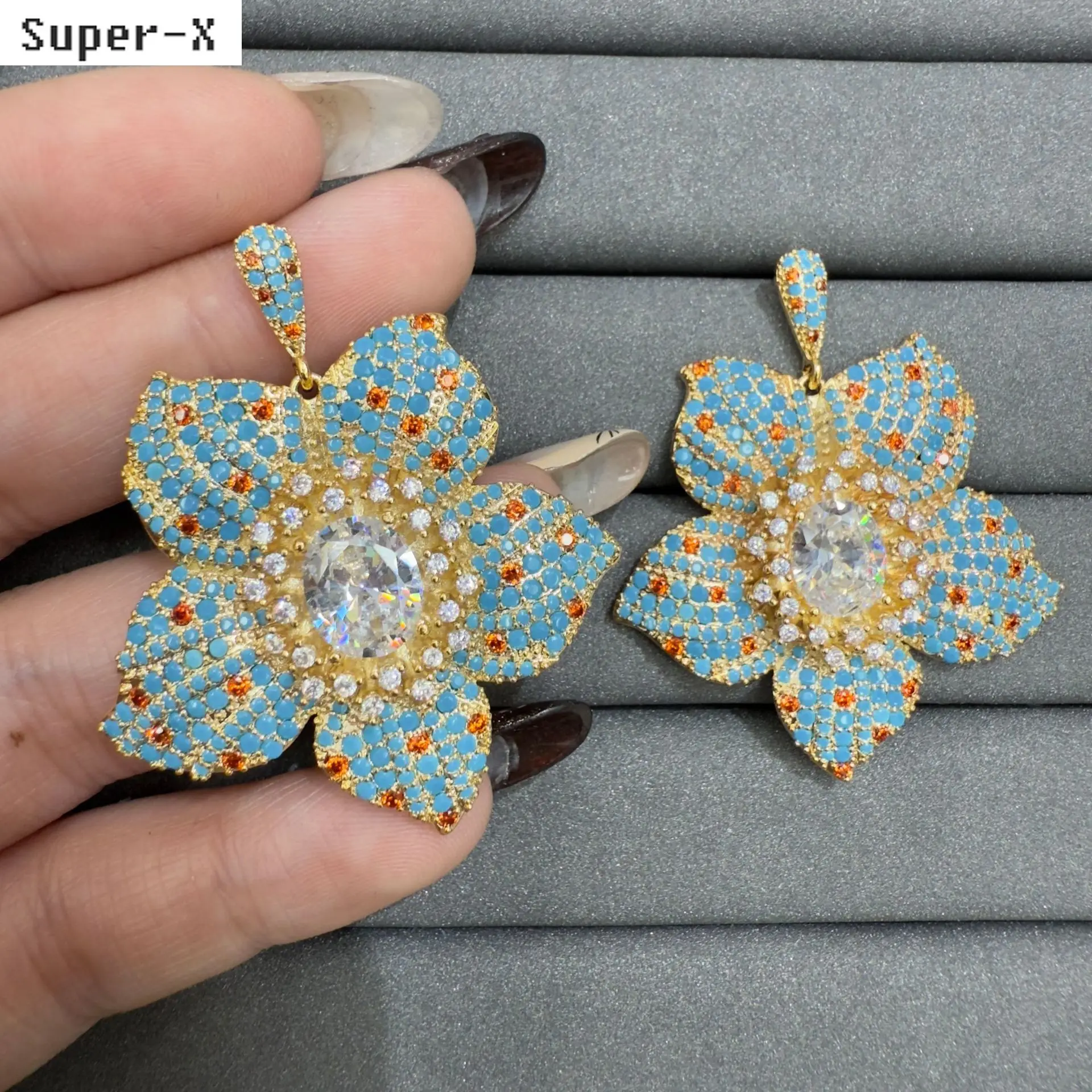 flower earrings and ring for women luxury jewelry shiny multicolor zircon blue green yellow pink petals floral earrings party
flower earrings and ring for women luxury jewelry shiny multicolor zircon blue green yellow pink petals floral earrings party