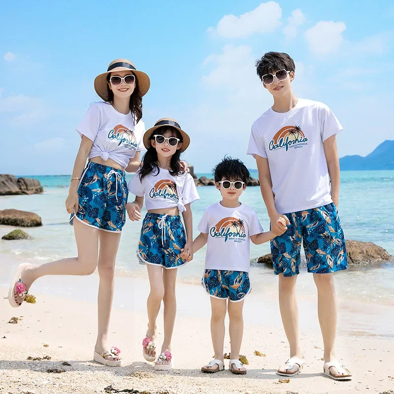 Family Matching Outfits Summer Beach Mum Daughter Dad Son Cotton T-shirt & Shorts Holiday Couple Matching Outfit Seaside Travel
Family Matching Outfits Summer Beach Mum Daughter Dad Son Cotton T-shirt & Shorts Holiday Couple Matching Outfit Seaside Travel