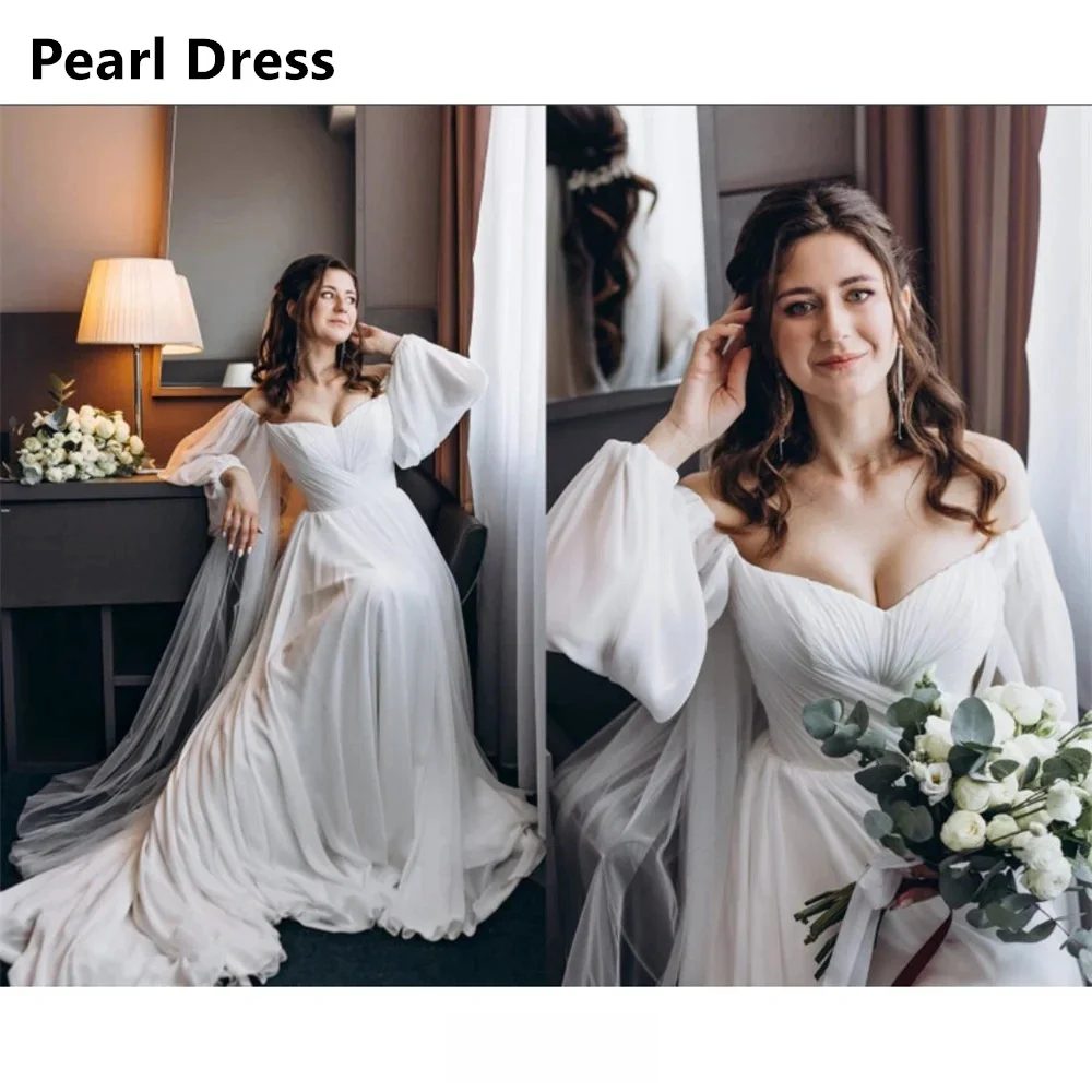 Pearl Women's Luxury Evening Dress Brand White Long Sleeves Saudi Evening Dresses Woman Elegant Wedding Party Dress Sweetheart
Pearl Women's Luxury Evening Dress Brand White Long Sleeves Saudi Evening Dresses Woman Elegant Wedding Party Dress Sweetheart