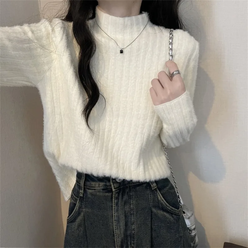 Premium Women's Knitted Sweater Duckling Fleece Thickened Autumn Commute Style Slim Fit Single Piece Neckline Sleeve Type
Premium Women's Knitted Sweater Duckling Fleece Thickened Autumn Commute Style Slim Fit Single Piece Neckline Sleeve Type