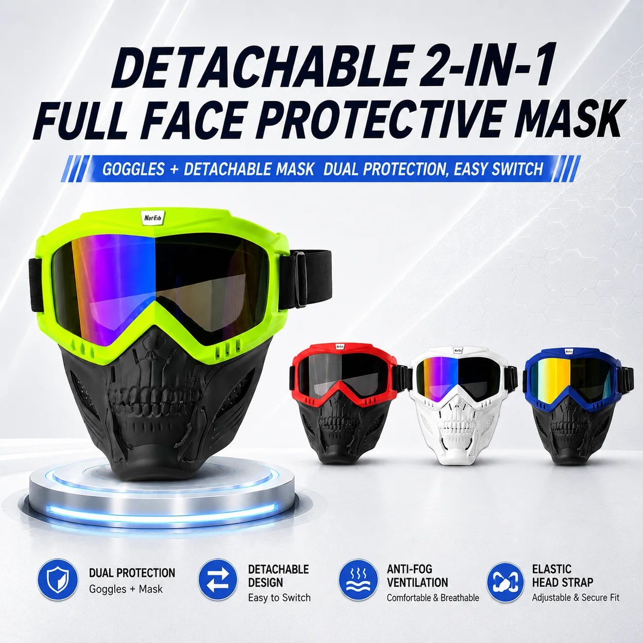Dustproof Motocross Glasses Adjustable Motorcycle Goggles Breathable Full Face Protective Motorbike Dirt Bike Off-road Mask
Dustproof Motocross Glasses Adjustable Motorcycle Goggles Breathable Full Face Protective Motorbike Dirt Bike Off-road Mask