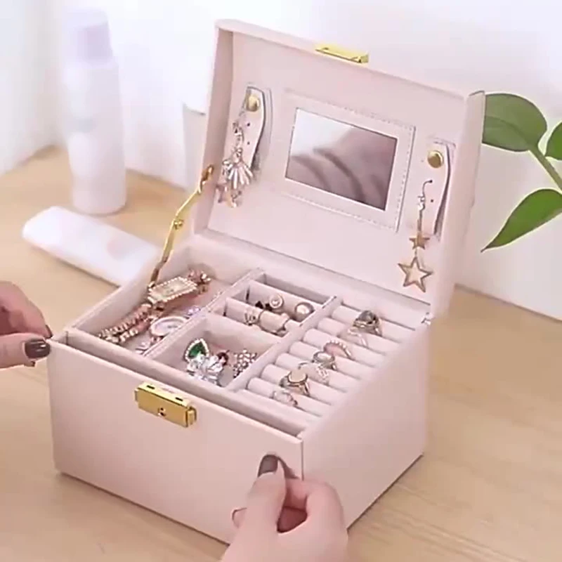 Large Jewelry Storage Box Multi-Layer Organizer For Jewelry Necklace Earring Leather Jewellery Storage Packaging Display Boxes
Large Jewelry Storage Box Multi-Layer Organizer For Jewelry Necklace Earring Leather Jewellery Storage Packaging Display Boxes