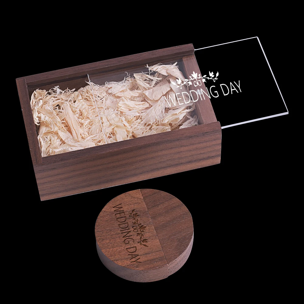 Transparent Cover Wooden Box Wedding Gift USB 2.0 Flash Drive Round Thumb Memory Stick Free Customized Logo Pen Drive 64GB 32GB
Transparent Cover Wooden Box Wedding Gift USB 2.0 Flash Drive Round Thumb Memory Stick Free Customized Logo Pen Drive 64GB 32GB