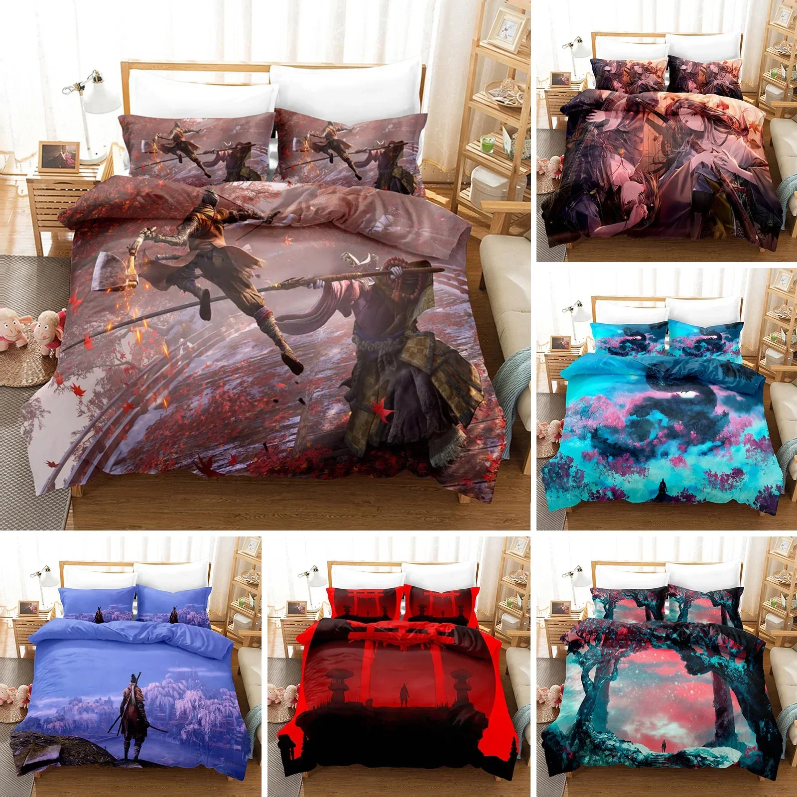 3D Printed Sekiro Bedding Set Pillowcase Anime Game Duvet Cover Double Twin Full Queen King Adult Kids Bedclothes Quilt Cover
3D Printed Sekiro Bedding Set Pillowcase Anime Game Duvet Cover Double Twin Full Queen King Adult Kids Bedclothes Quilt Cover