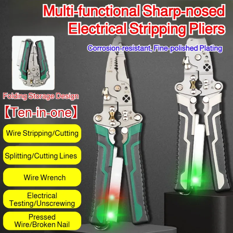 【Electrician'S Special Pointed Nose Pliers】No Core Damage Wire Stripping Tool Nose Pliers/Carbide Material Wire Stripper
【Electrician'S Special Pointed Nose Pliers】No Core Damage Wire Stripping Tool Nose Pliers/Carbide Material Wire Stripper