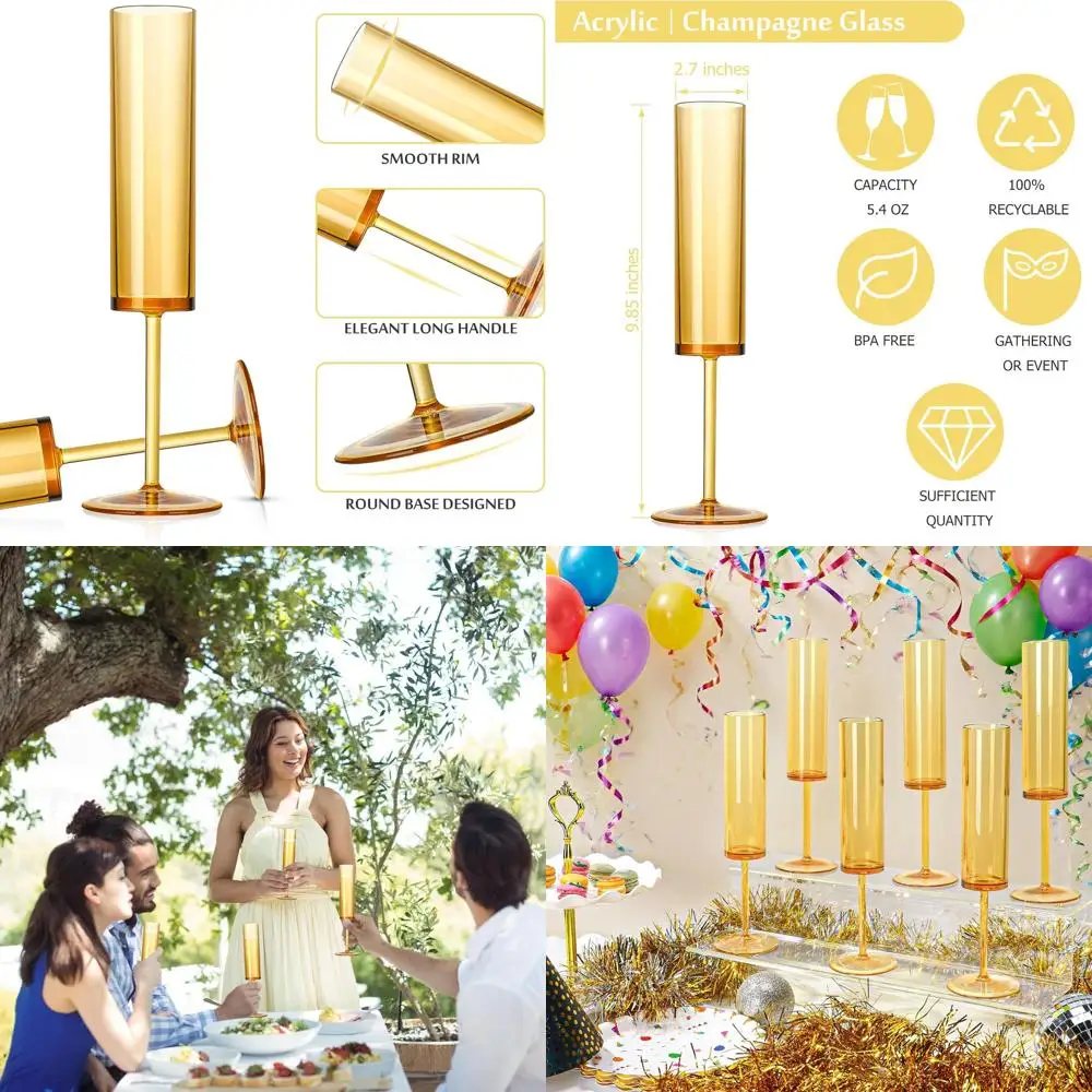 Пластиковые бокалы для шампанского цвета янтарь — 24 штуки, 160 мл, акриловые стаканы для мимозы, игристого вина, многоразовые, для свадеб, вечеринок, и т.д.
Пластиковые бокалы для шампанского цвета янтарь — 24 штуки, 160 мл, акриловые стаканы для мимозы, игристого вина, многоразовые, для свадеб, вечеринок, и т.д.