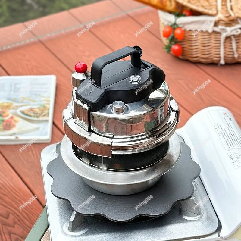 304 Stainless Steel Mini Pressure Cooker Portable Outdoor Travel Cooking Pot
304 Stainless Steel Mini Pressure Cooker Portable Outdoor Travel Cooking Pot
