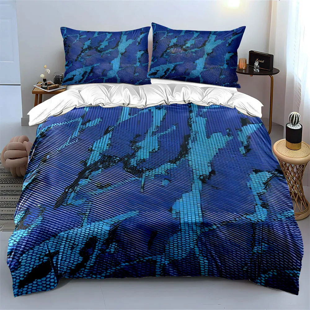 Blue Abstract Art Decor Set Bedding Set with 1 Duvet Cover 2 Pillowcases Single Double King Queen, Gift
Blue Abstract Art Decor Set Bedding Set with 1 Duvet Cover 2 Pillowcases Single Double King Queen, Gift