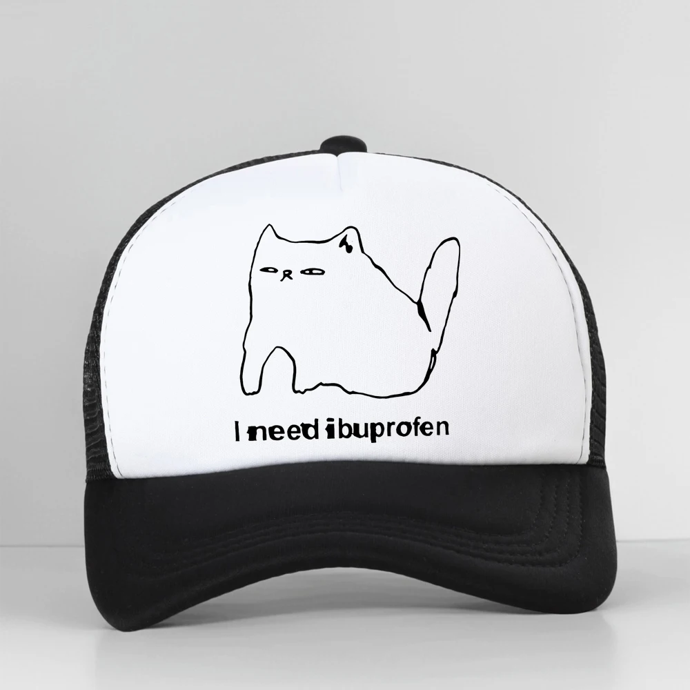 I Need Ibuprofen Funny Cat Breathable Baseball Cap Tennis Skate Mesh Trucker Hat Summer Adjustable Men Women Snapback
I Need Ibuprofen Funny Cat Breathable Baseball Cap Tennis Skate Mesh Trucker Hat Summer Adjustable Men Women Snapback