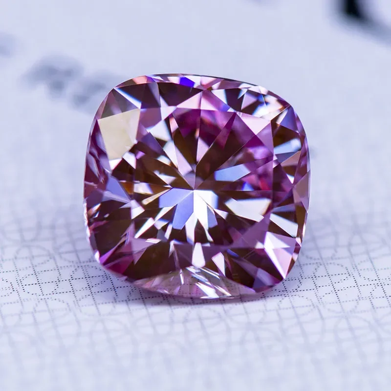 Moissanite Stone Sakura Pink Color Cushion Cut Lab Grow Diamond Woman DIY Ring Necklace Earrings Main Materials with Certificate
Moissanite Stone Sakura Pink Color Cushion Cut Lab Grow Diamond Woman DIY Ring Necklace Earrings Main Materials with Certificate