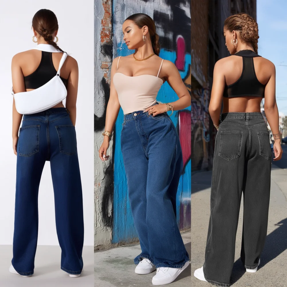 Boyfriend Style Denim Pants Women Cotton Jeans Loose Leg Jeans Women's High Waist Wide Leg Jeans Loose Straight Leg Baggy Pants
Boyfriend Style Denim Pants Women Cotton Jeans Loose Leg Jeans Women's High Waist Wide Leg Jeans Loose Straight Leg Baggy Pants