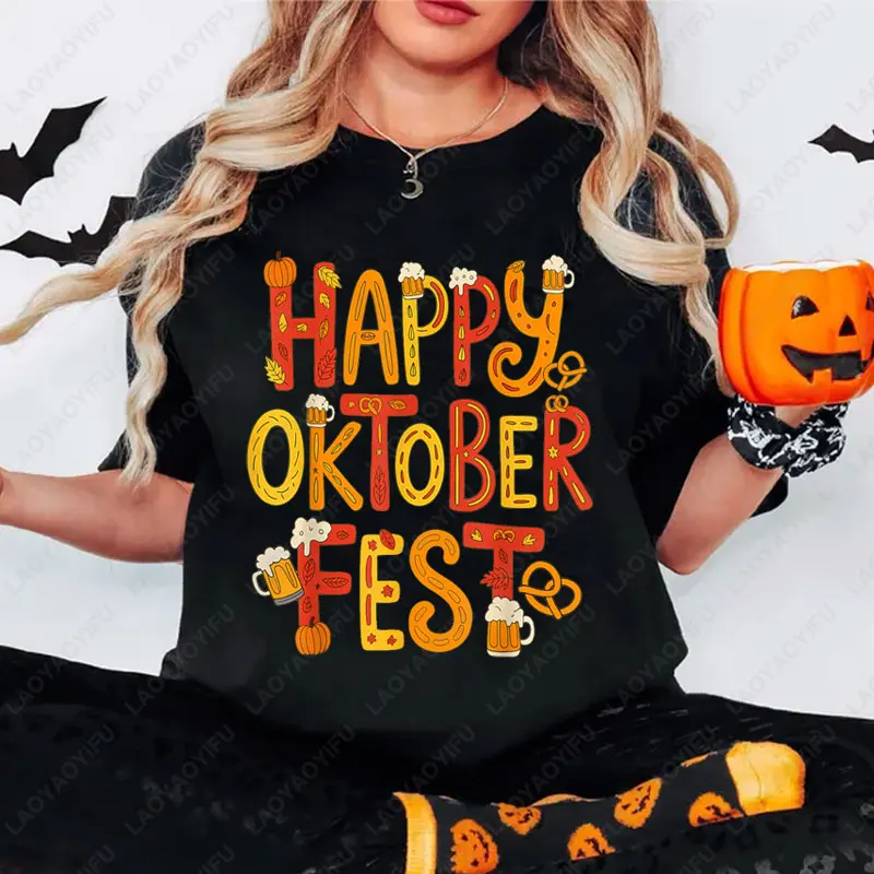 Fashion Happy Oktoberfest Beer Pretzel Pumpkin Festive Men Women T-Shirt Fun Oktoberfest Graphic Tees Comfort Cotton Casual Tops
Fashion Happy Oktoberfest Beer Pretzel Pumpkin Festive Men Women T-Shirt Fun Oktoberfest Graphic Tees Comfort Cotton Casual Tops