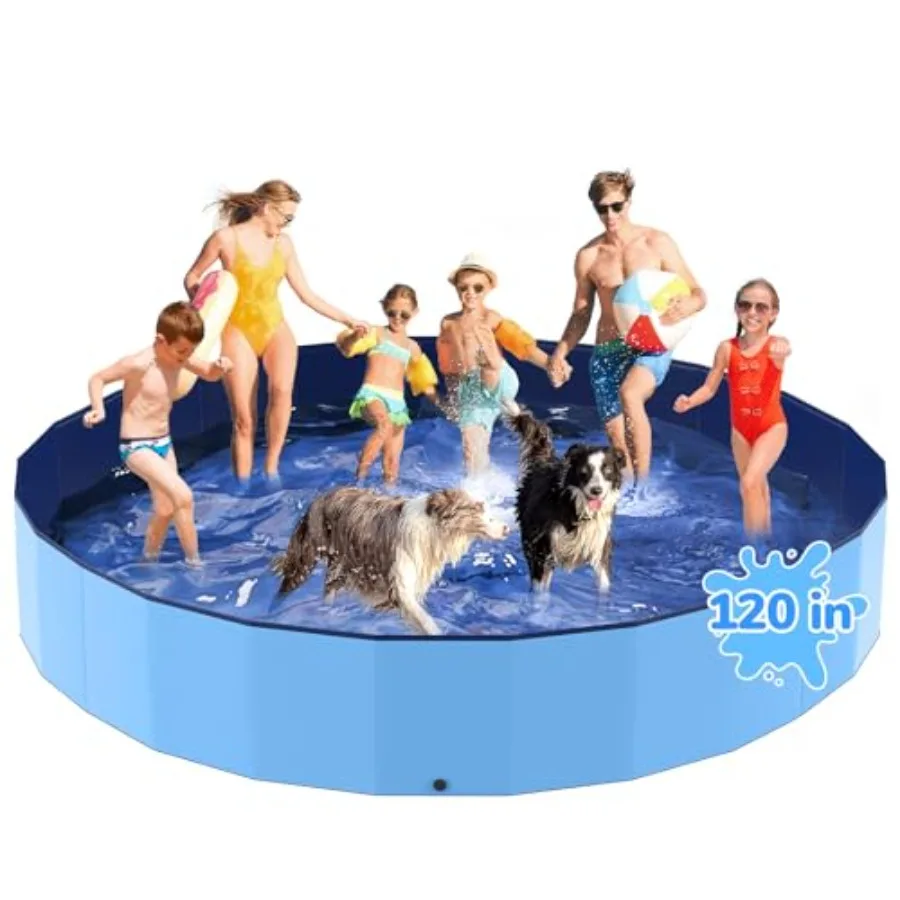 120'' Foldable Dog Pool Kiddie Pool Heavy Duty Non-Slip Plastic Pet Wading Pool for Large Dogs Indoor and Outdoor Pet Dog Batht
120'' Foldable Dog Pool Kiddie Pool Heavy Duty Non-Slip Plastic Pet Wading Pool for Large Dogs Indoor and Outdoor Pet Dog Batht
