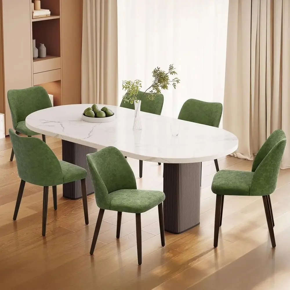 Green Upholstered Dining Chairs Set of 6 for Kitchen and Dining Room
Green Upholstered Dining Chairs Set of 6 for Kitchen and Dining Room
