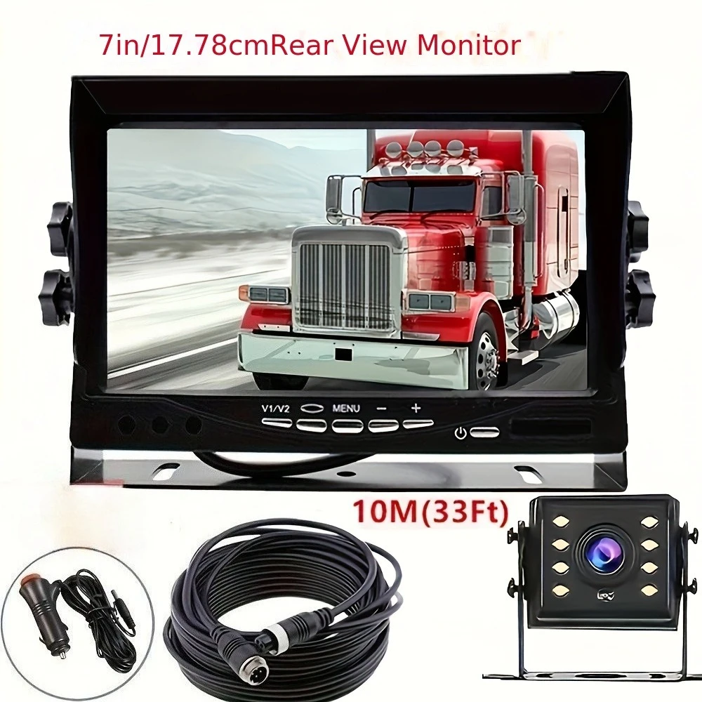 7" LCD Display Rear View Camera | 12-24V | Night Vision,Adjustable Stand, Clear Parking Guidelines | Trucks, Cars, SUVs, RVs
7" LCD Display Rear View Camera | 12-24V | Night Vision,Adjustable Stand, Clear Parking Guidelines | Trucks, Cars, SUVs, RVs