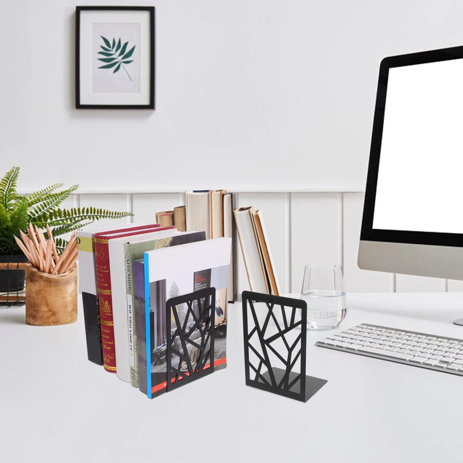 2pcs Bookends For Shelves Ends for Shelves Thick Material Heavy Duty Desk ganizer Large Capacity Student Use
2pcs Bookends For Shelves Ends for Shelves Thick Material Heavy Duty Desk ganizer Large Capacity Student Use