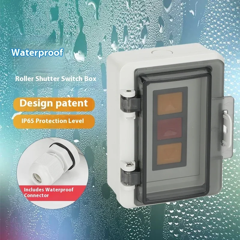 Waterproof Garage Roller Shutter Door Control Box Open-load Lift Switch with Lock Error Prevention for Rolling Door
Waterproof Garage Roller Shutter Door Control Box Open-load Lift Switch with Lock Error Prevention for Rolling Door