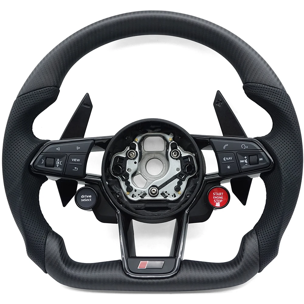 R8 One Click Start Button Steering Wheel For Audi A4 B9 Matte Carbon Fiber Sports Steering Wheel, Car Accessorie
R8 One Click Start Button Steering Wheel For Audi A4 B9 Matte Carbon Fiber Sports Steering Wheel, Car Accessorie