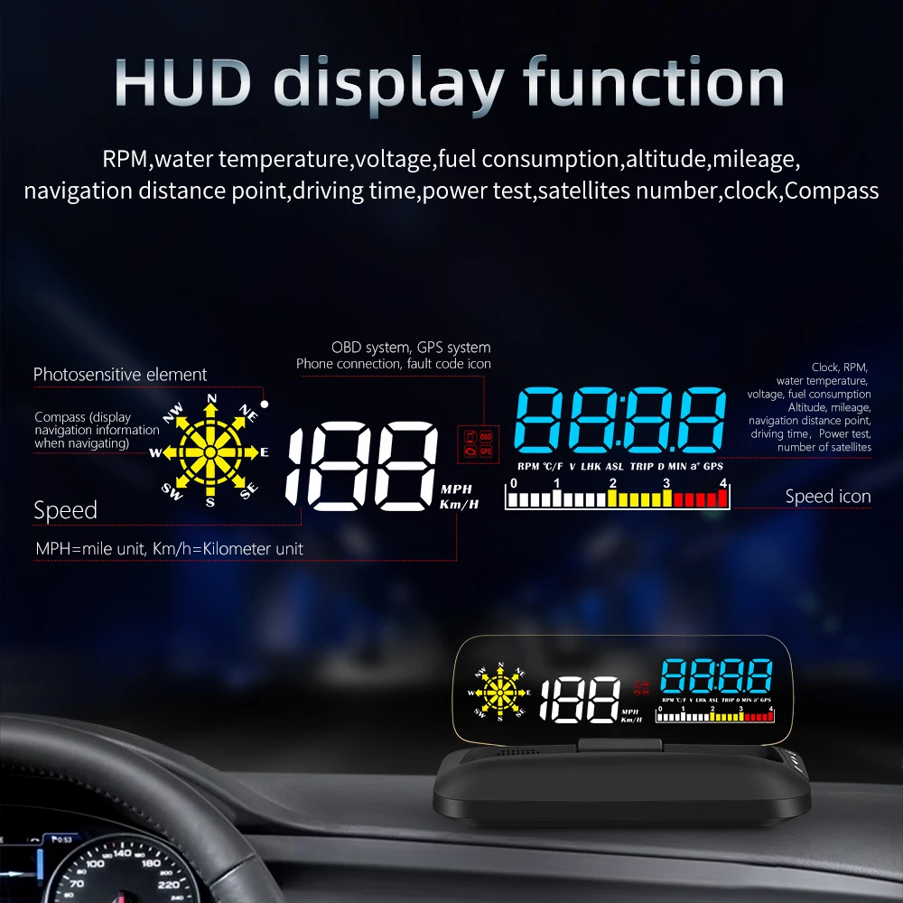 C5 GPS-навигатор-спидометр OBD2, черный, 3,5-дюймовый LED-экран, диагностический инструмент HUD, универсальный проекционный дисплей
C5 GPS-навигатор-спидометр OBD2, черный, 3,5-дюймовый LED-экран, диагностический инструмент HUD, универсальный проекционный дисплей