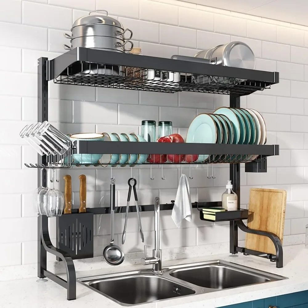Over Sink Dish Drying Rack, Large 3 Tier 304 Stainless Steel Dish Drainer Organizer for Kitchen Shelf, Expandable Above Sink
Over Sink Dish Drying Rack, Large 3 Tier 304 Stainless Steel Dish Drainer Organizer for Kitchen Shelf, Expandable Above Sink